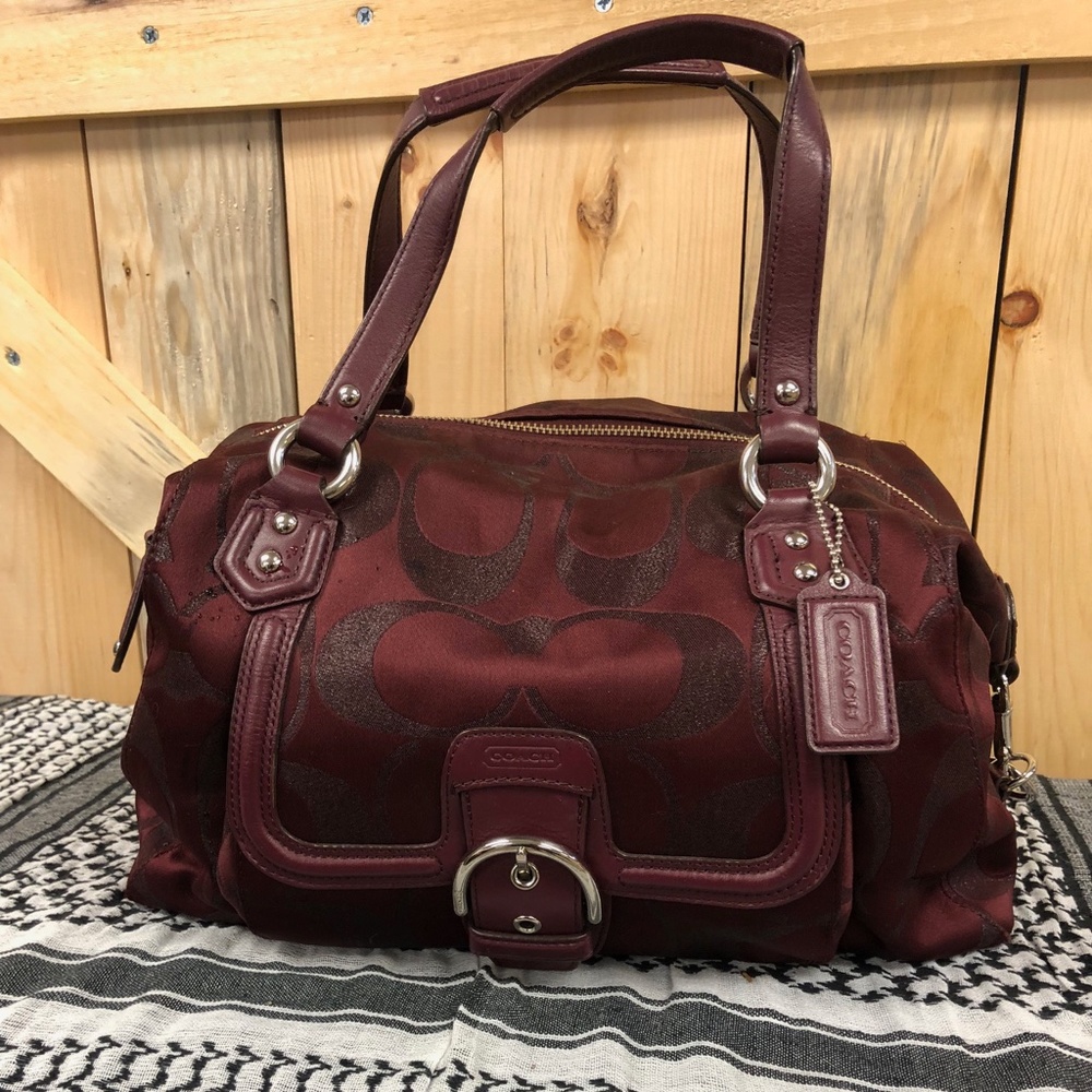 Authentic Burgundy Coach Purse